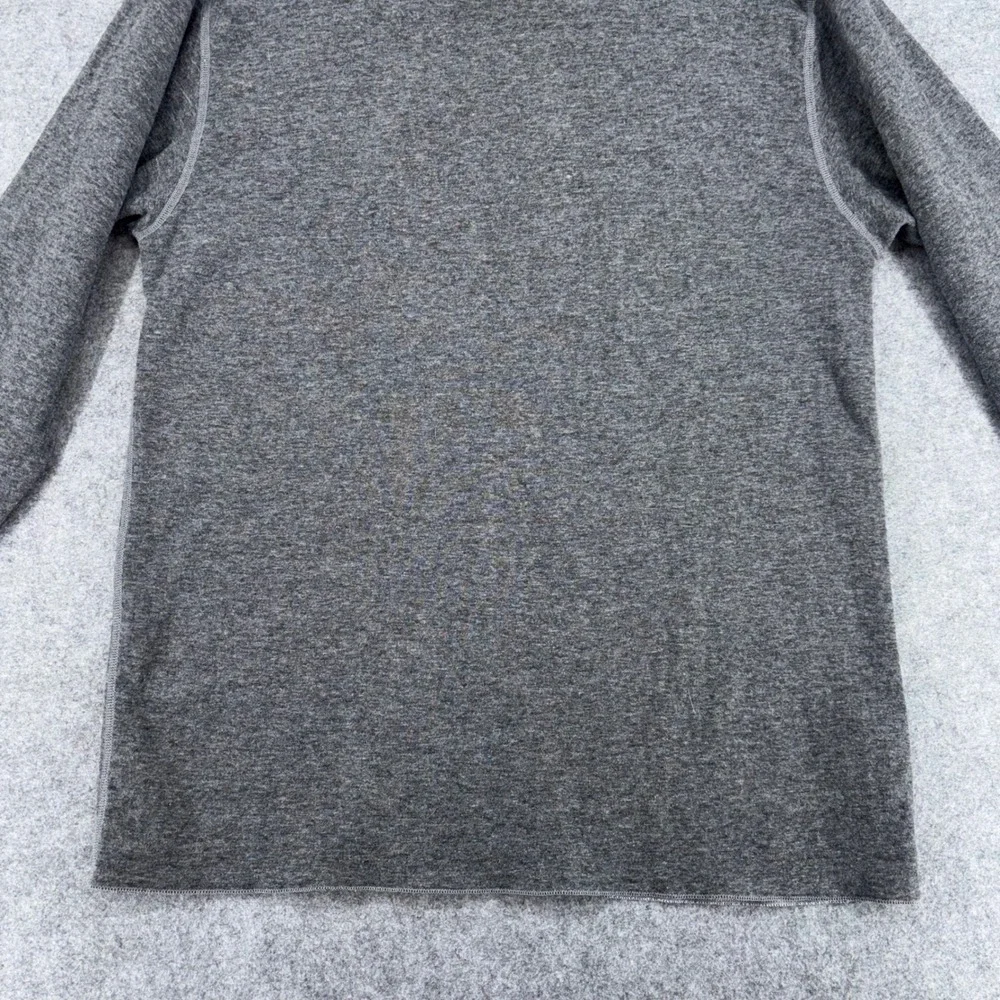 LL Bean Mens Gray Cotton Wool Blend Thermal Base Layer Crewneck Shirt L REG